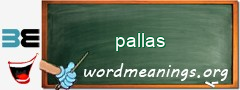 WordMeaning blackboard for pallas